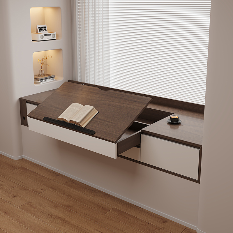 2025新款飘窗书桌可伸缩抽拉式