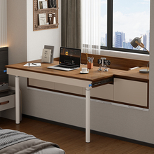 实木飘窗桌子书桌卧室小户型家用新型折叠可伸缩抽拉儿童学习桌子