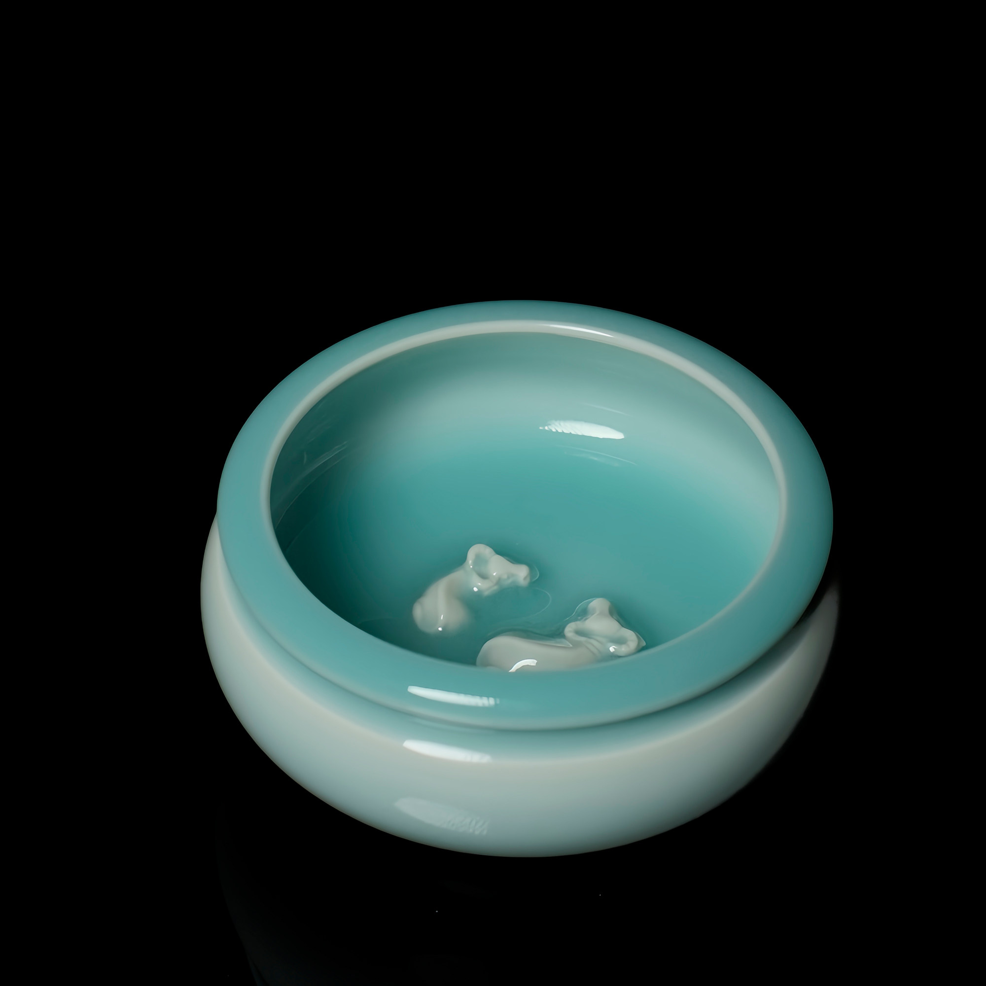 龙泉窑青瓷张看牛转乾坤手工主人杯功夫茶具茶杯品茗杯居家水杯