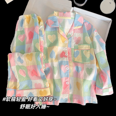 儿童睡衣长袖春秋季云朵棉2025新款甜美公主风亲子母女家居服套装