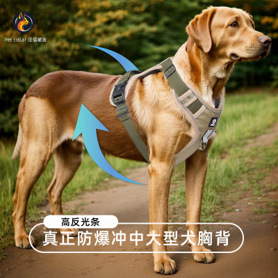 中大型犬户外防暴冲胸背带