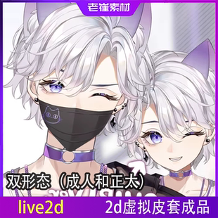 live2d虚拟主播成品小电人帅气男生皮套直播虚拟形象虚拟主播vts
