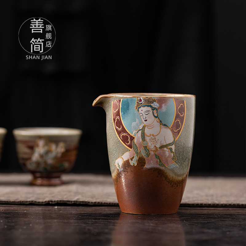善简国潮敦煌创意公道杯陶瓷茶海