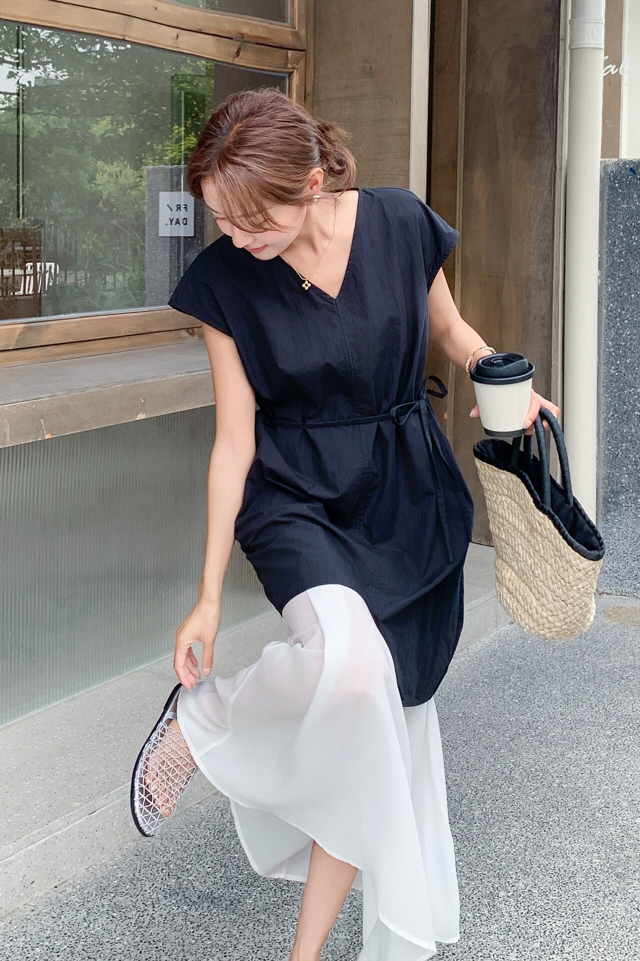 夏季新品时尚显瘦短袖+吊带连衣裙2C259-9918-P145-K218,女装连衣裙,2C259