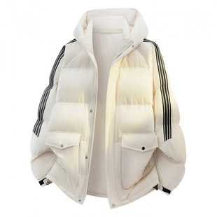 新国标90白鸭绒冬季男款韩版时尚连帽百搭休闲羽绒服外套男