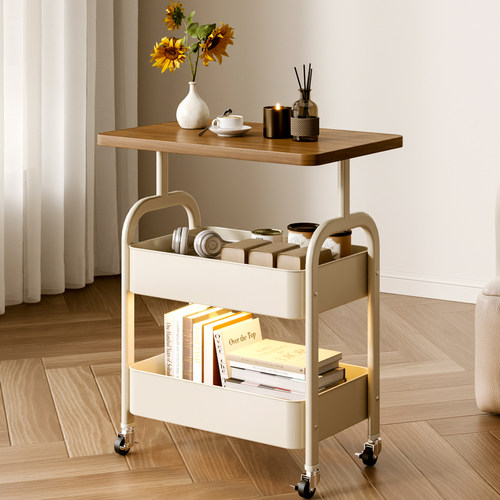 可移动茶几小推车沙发边几床边置物架高桌子客厅零食收纳架