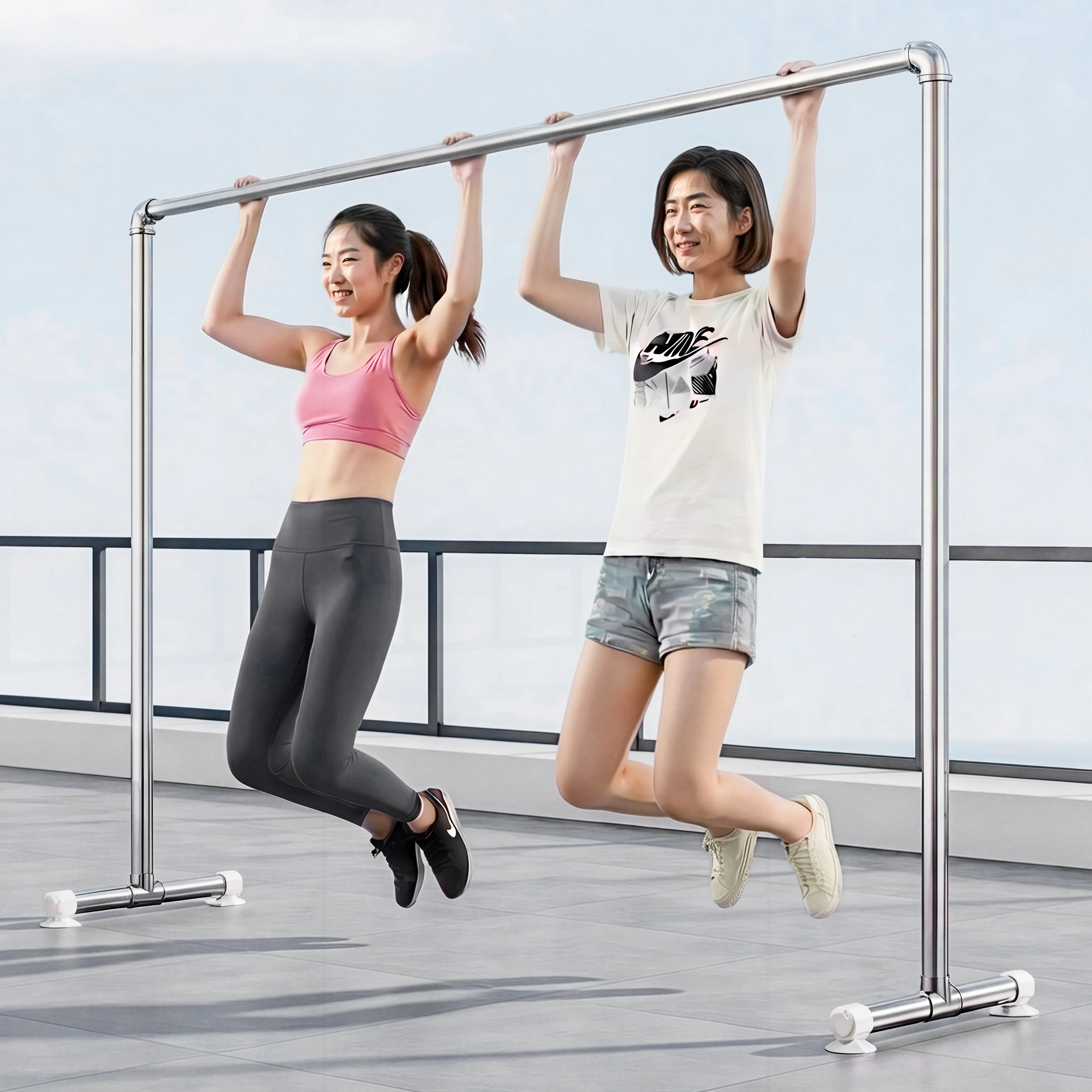 钢管晾衣架落地阳台家用水管