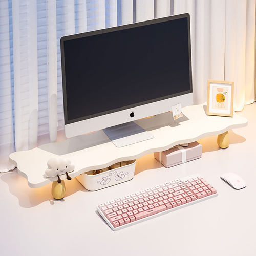 电脑增高架台式笔记本显示支架架子办公桌面置物架支撑架工位收纳