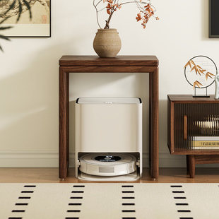 扫地机器人置物架鱼缸架子实木适用云鲸石头科沃斯小米追觅放置架