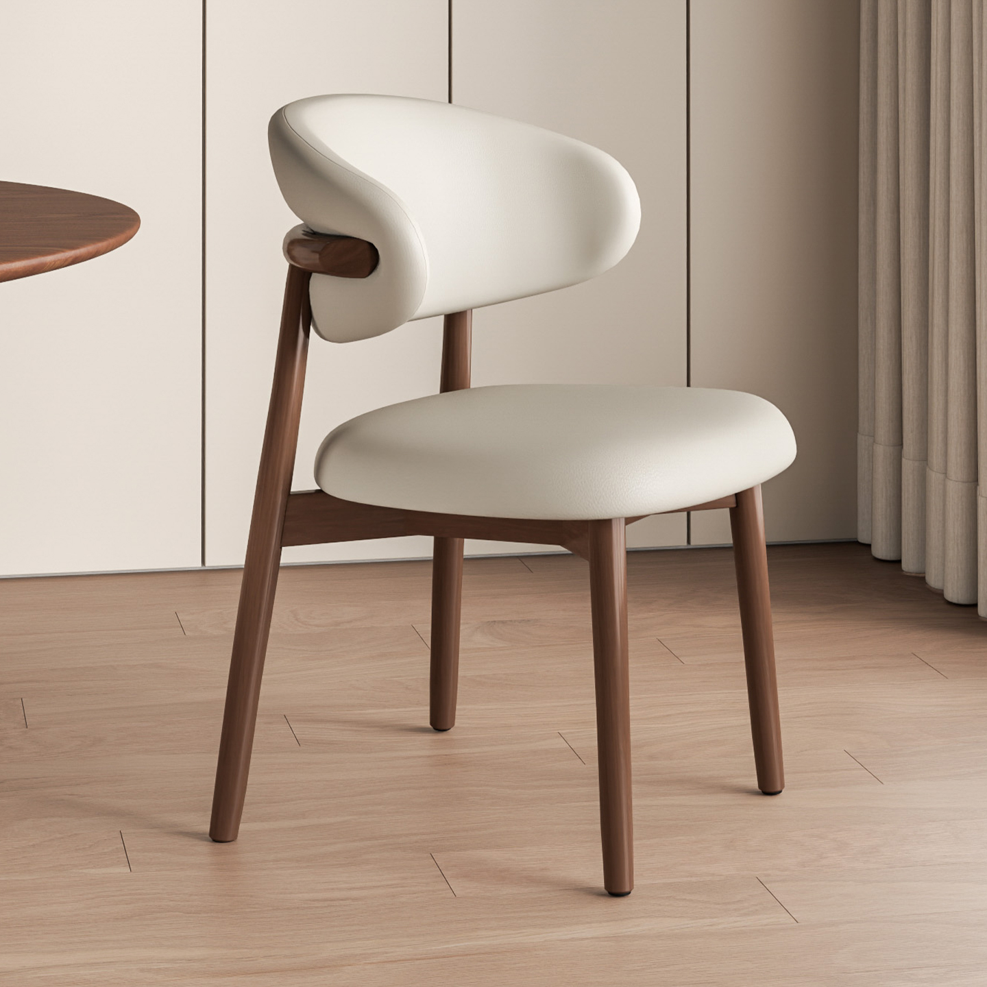 实木餐椅北欧家用软包酒店靠背椅餐厅咖啡厅意式网红设计师书桌椅