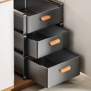 橱柜内抽屉厨房抽拉式多功能置物架下水槽调料拉篮柜子分层收纳盒