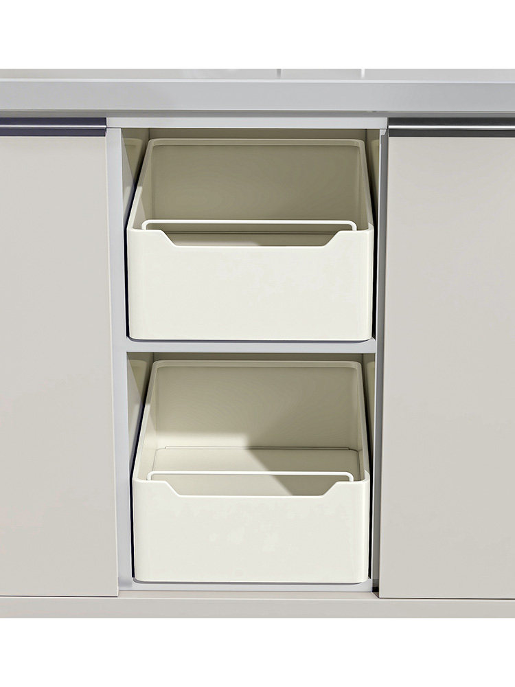 厨房抽拉式置物架橱柜内调料碗盘抽屉式深柜收纳盒下水槽窄缝拉篮