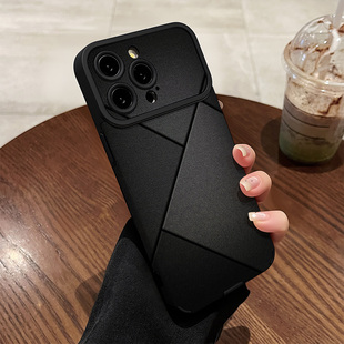 暗黑创意图形适用苹果17Air手机壳iPhone16pro新款15plus高级感14简约13个性12网红11硅胶大视窗小羊皮女款套