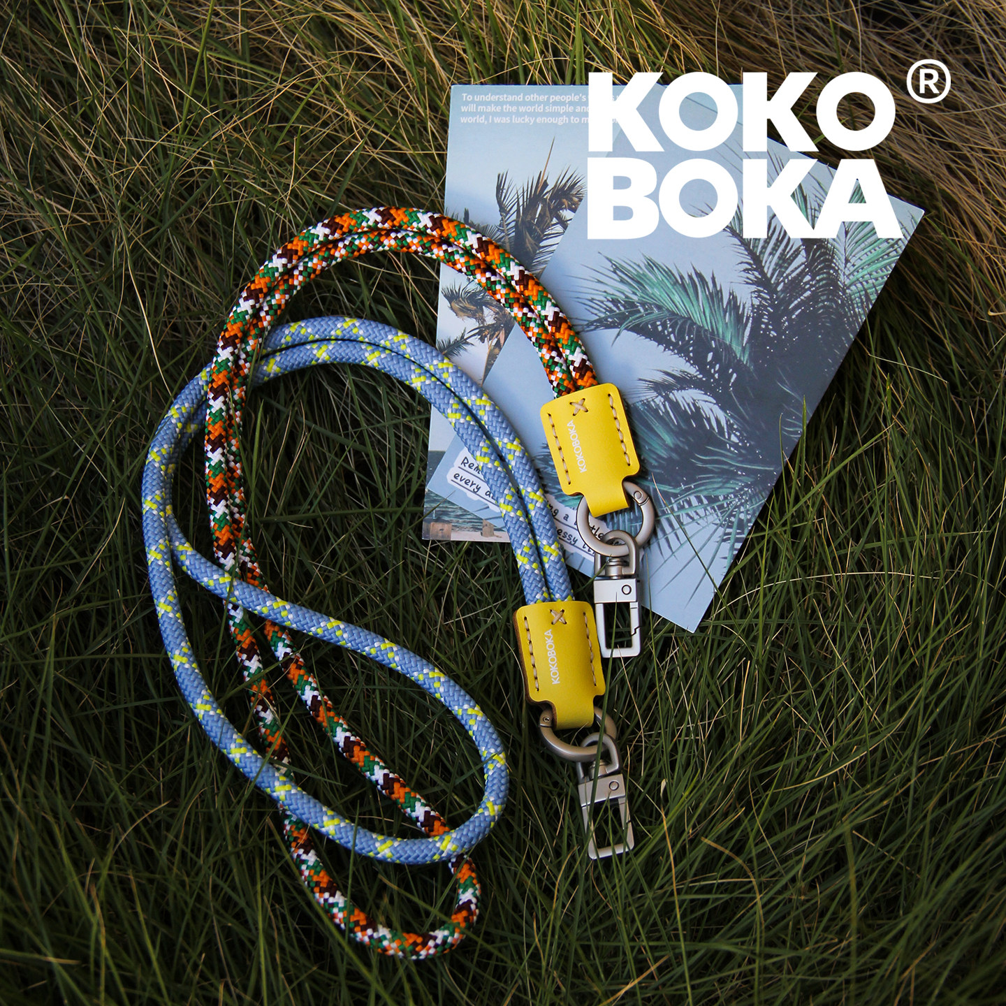 KOKOBOKA原创旅行欧洲防盗抢脖挂斜跨钛色合金手机挂绳露营户外防坠落影石运动相机大疆POCKET多功能耳机挂件