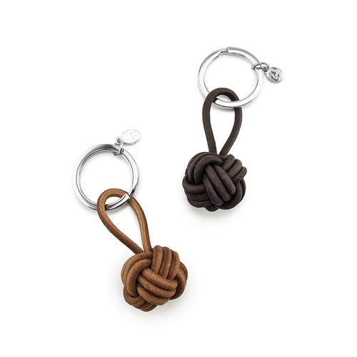 Креативный плетеный кожаный брелок ручной работы подходит для мужчин и женщин для влюбленных, аксессуар на рюкзак, простой и элегантный дизайн, из натуральной кожи