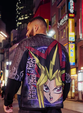 YOUNGLA联名Yu-Gi-Oh男士超大T恤