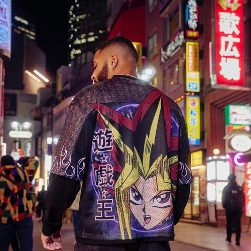 YOUNGLA联名Yu-Gi-Oh男士超大T恤