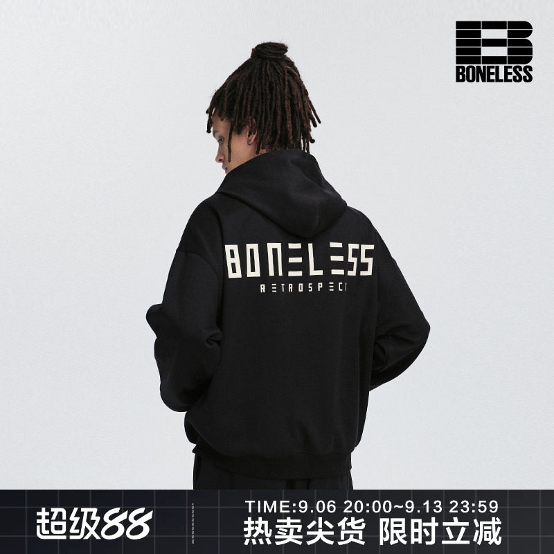 基础LOGO双拉链开衫帽衫图片