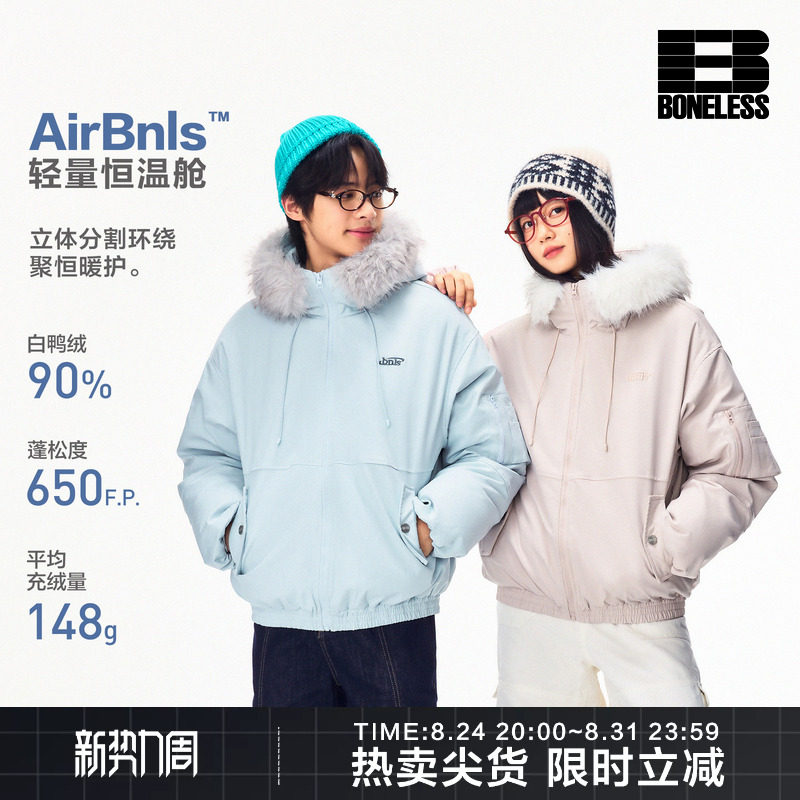 加厚保暖90绒大毛领派克羽绒服图片