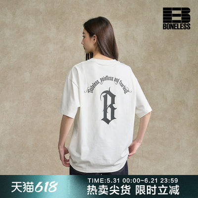 BONELESS短袖美式T恤上衣