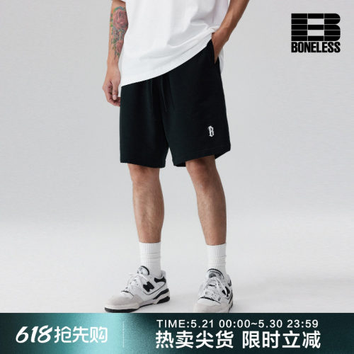 BONELESS基础印花运动短裤