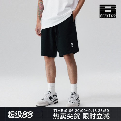 BONELESS基础印花运动短裤