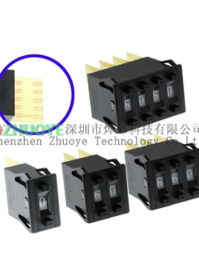 KSA-1编码数字开关8421C拨码0-9 拨盘5个镀金触点G 1/2/3/4位黑色