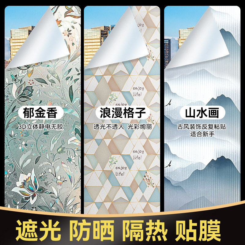自粘玻璃贴膜防窥防晒