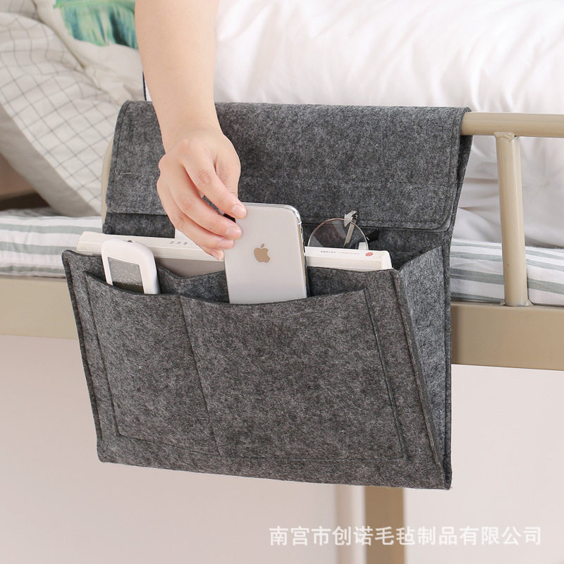 现货简约时尚毛毡平板电脑手机遥控书本收纳包毛毡包