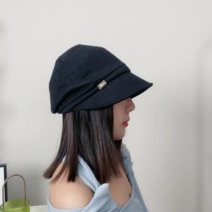 米可儿秋冬新款堆堆帽女韩版日系渔夫帽休闲帽子女冬季小檐鸭舌帽