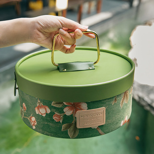 2025中秋节国风高端冰皮流心月饼礼盒包装盒手提圆桶硬盒定制空盒