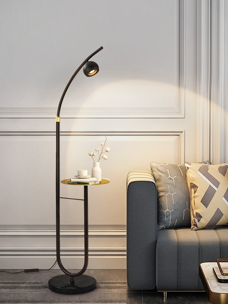 凯信轻奢床头灯卧室沙发旁置物架落地灯高端智能客厅高级感阅读灯