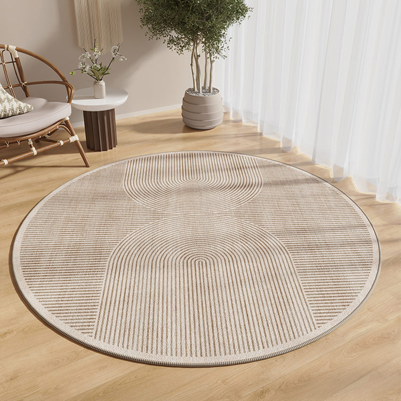 纯色圆形地毯客厅书房电脑转椅子新款化妆椅梳妆台高级感卧室地垫