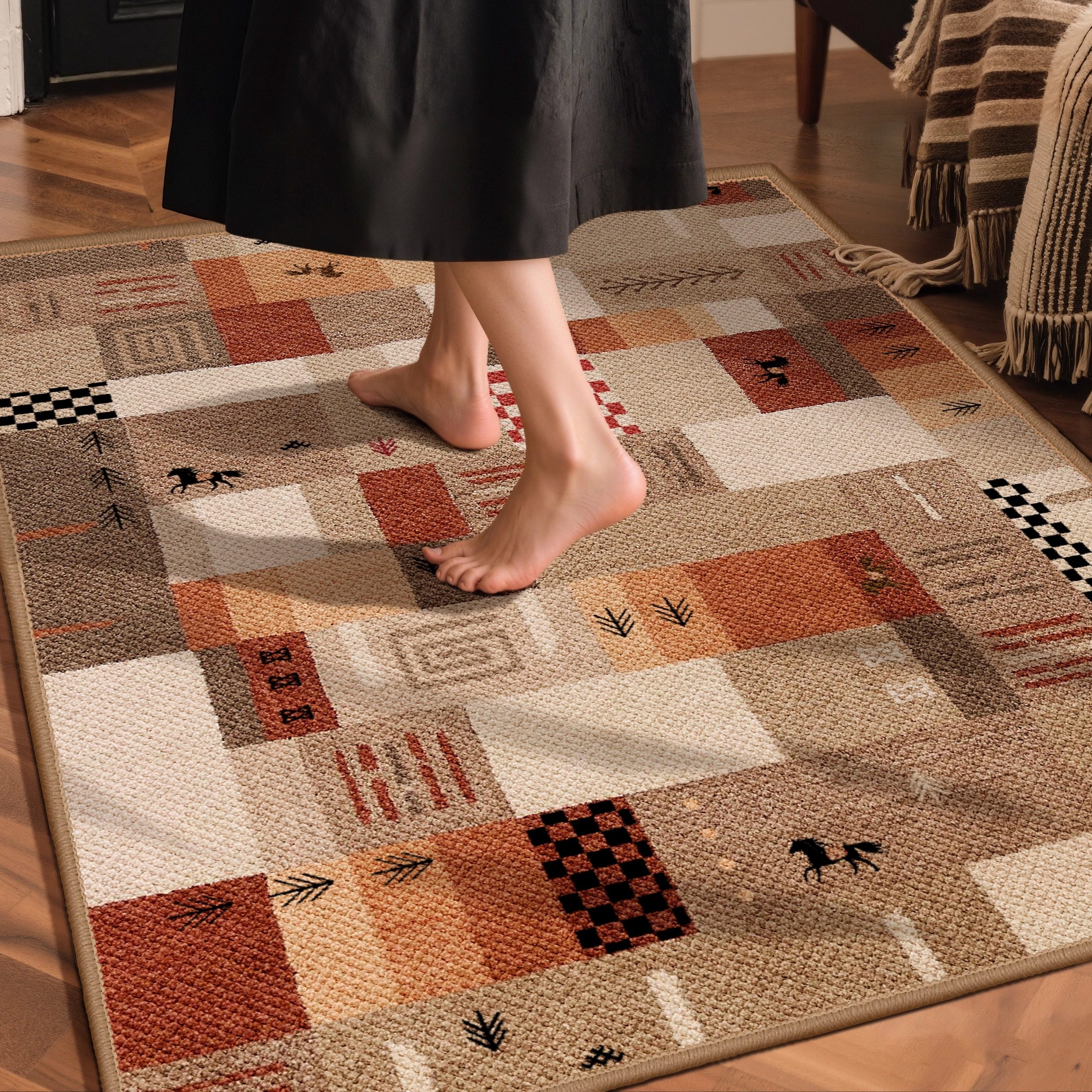 轻奢高端地垫入户门垫防滑防水玄关客厅地毯大颗粒中古风进门脚垫,居家布艺,入户地垫,淘宝优惠券,粉丝福利购,淘宝优惠卷