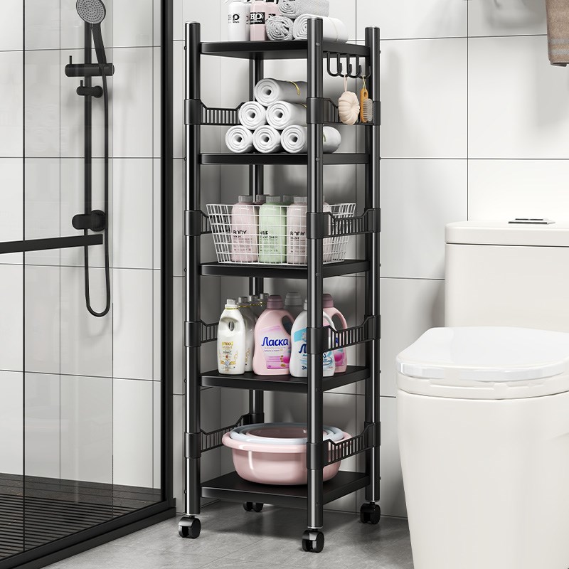 厨房夹缝置物架落地多层多功能浴C室家用收纳架放锅具微波炉储物