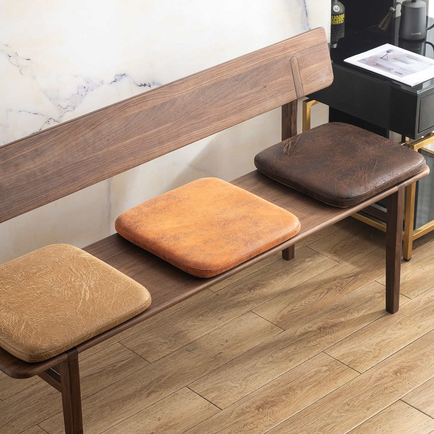 复古怀旧高档方形皮革椅垫