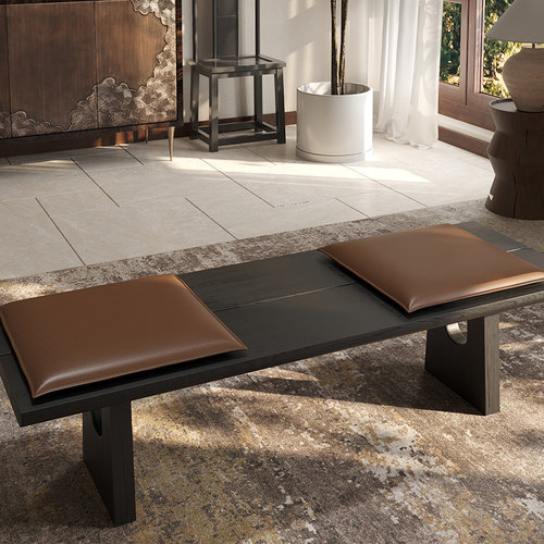 无溶剂皮革极简打孔透气椅垫坐垫