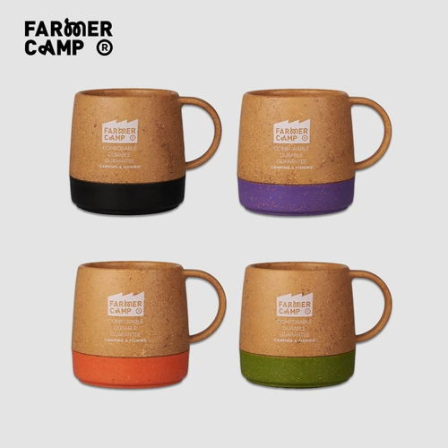 Farmer Camp Outdoor Mug Экологически чистый ретро-двойной изолированный холодный молоко горячее кофейное чашка чай