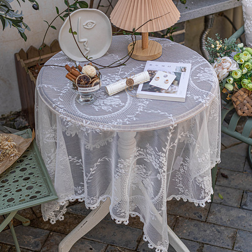法式复古蕾丝网红甜品台美式桌布