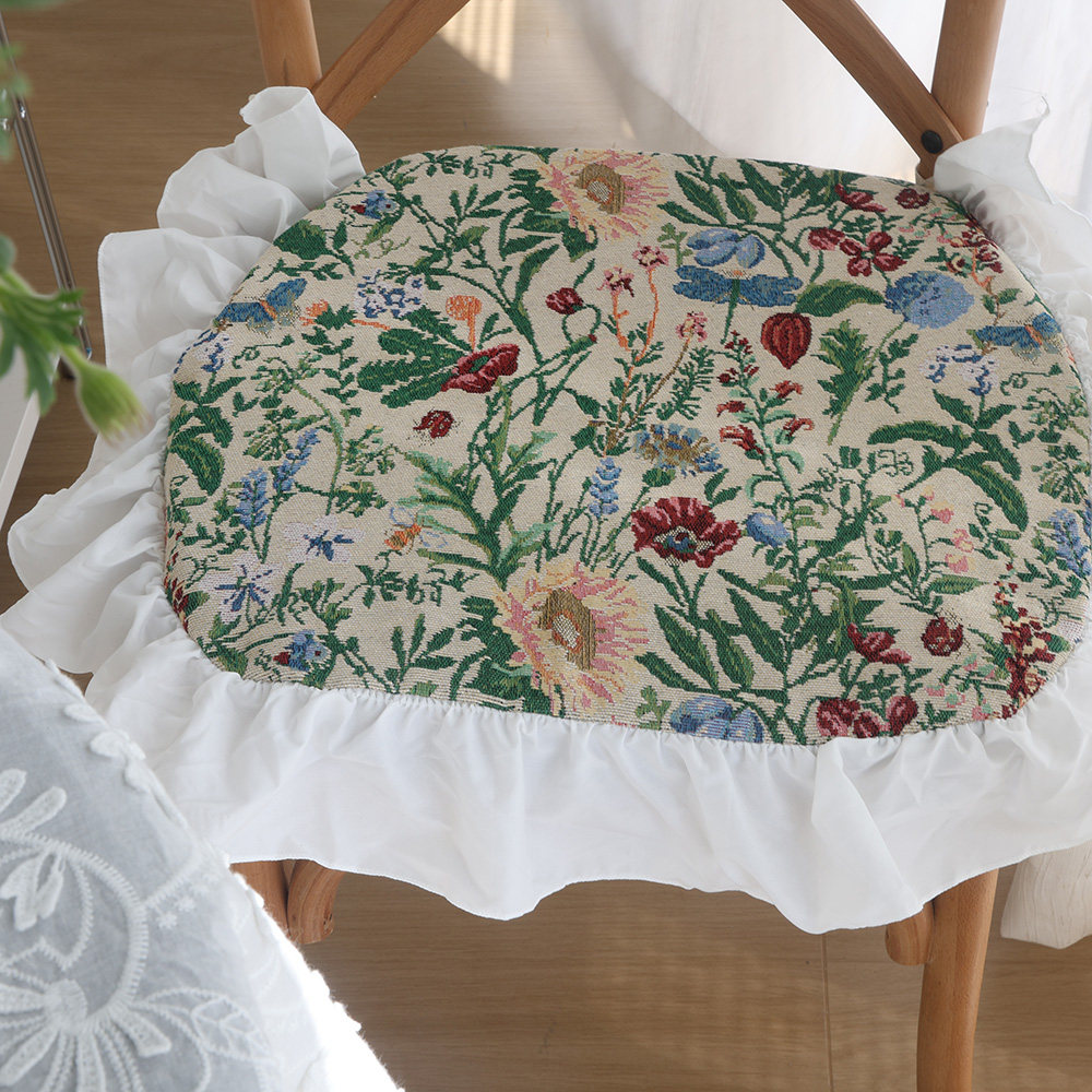 马蹄形温莎椅椅子座垫防滑透气春秋季厚坐垫子高级感桌垫田园法式,居家布艺,椅垫,淘宝优惠券,粉丝福利购,淘宝优惠卷