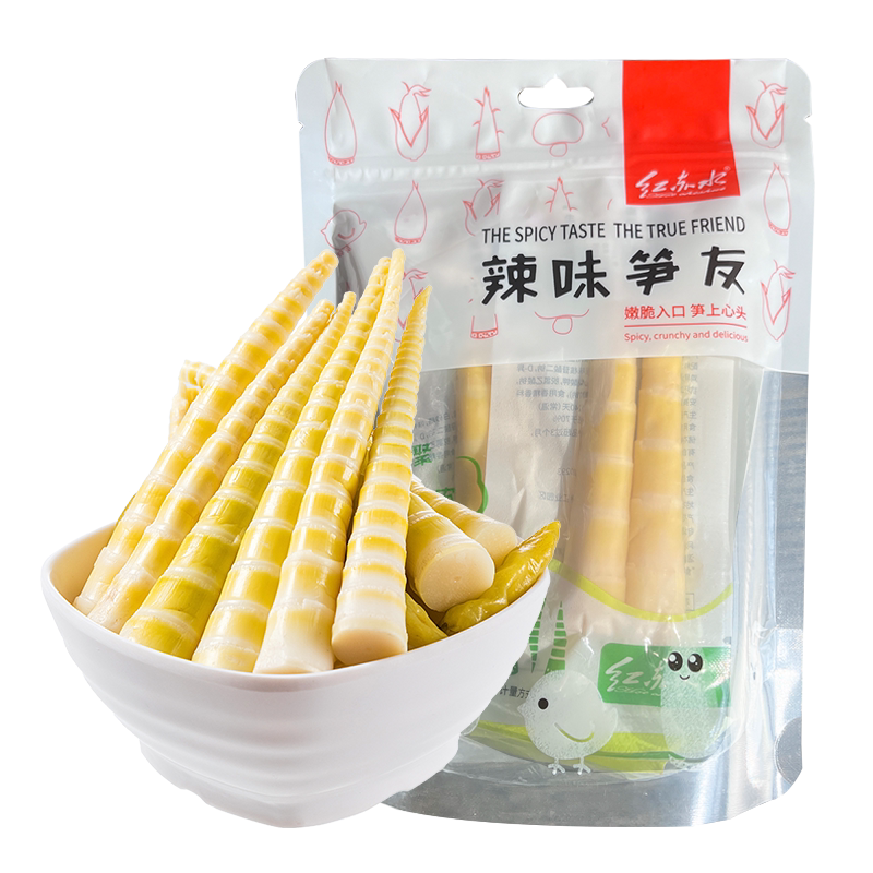 红赤水低脂泡椒笋尖新货爽脆零食休闲食品手剥竹笋开袋即食小包装