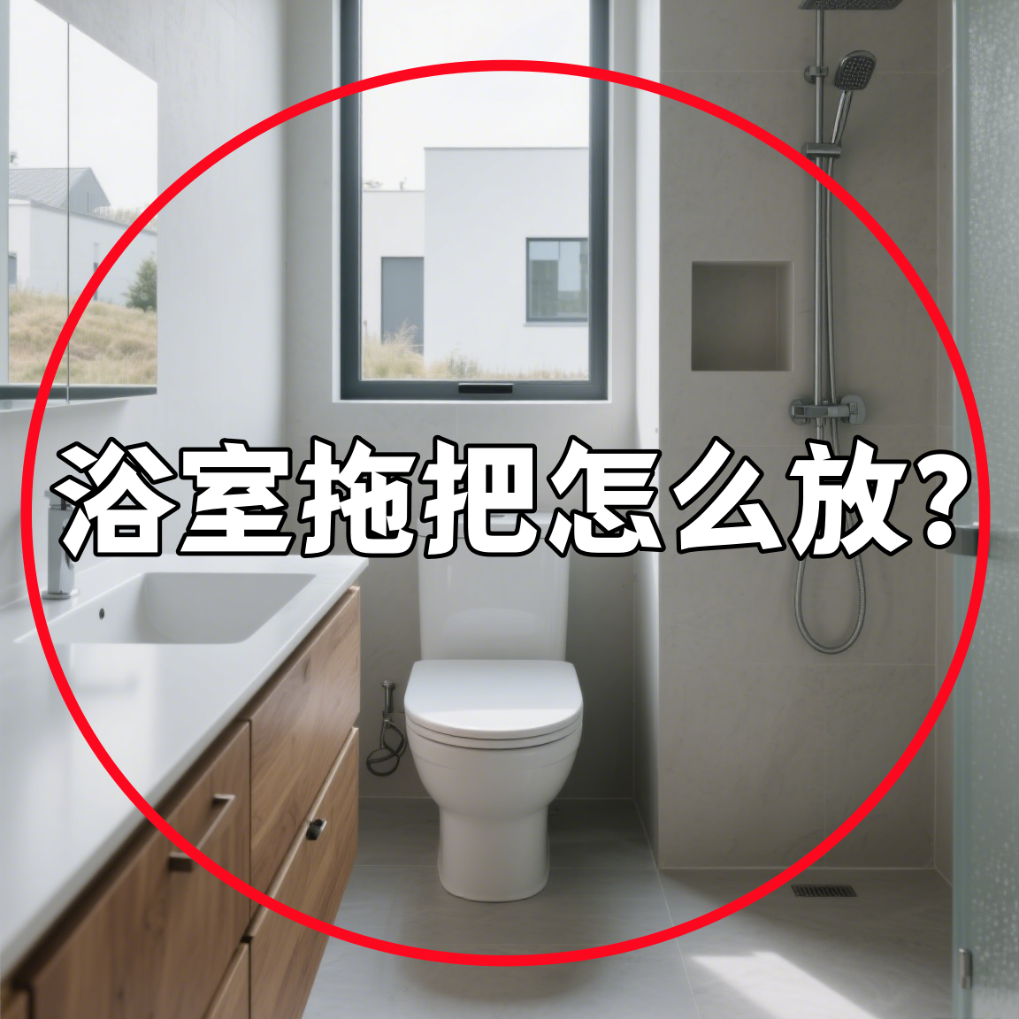 拖把壁挂夹吸盘扫把拖布挂钩免打孔阳台拖把夹固定挂架浴缸置物架