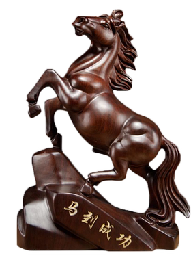 黑檀木雕刻摆件开业礼品