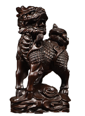 黑檀木雕刻家居客厅送礼麒麟摆件