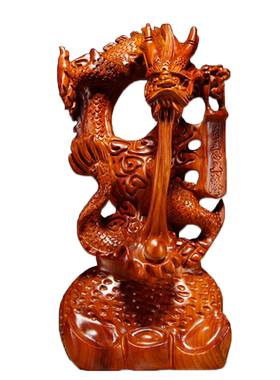 雕刻十二生肖动物家居客厅工艺品