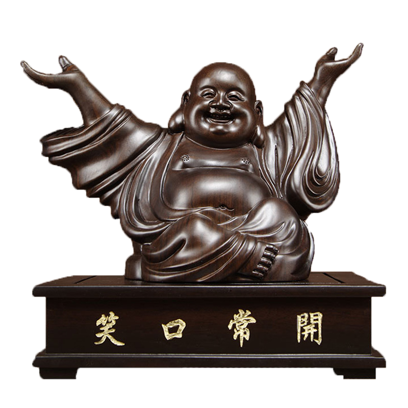 笑口常开家居客厅汽车弥勒佛像