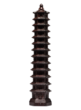 十三家居客厅文昌塔黑檀木工艺品