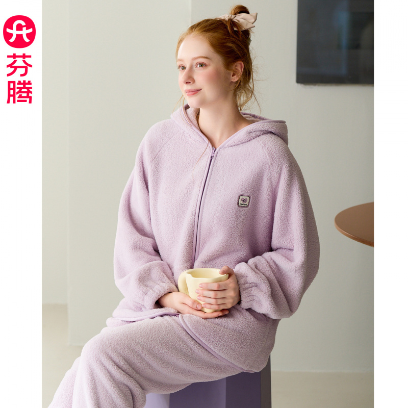 芬腾速暖绒女士睡衣06