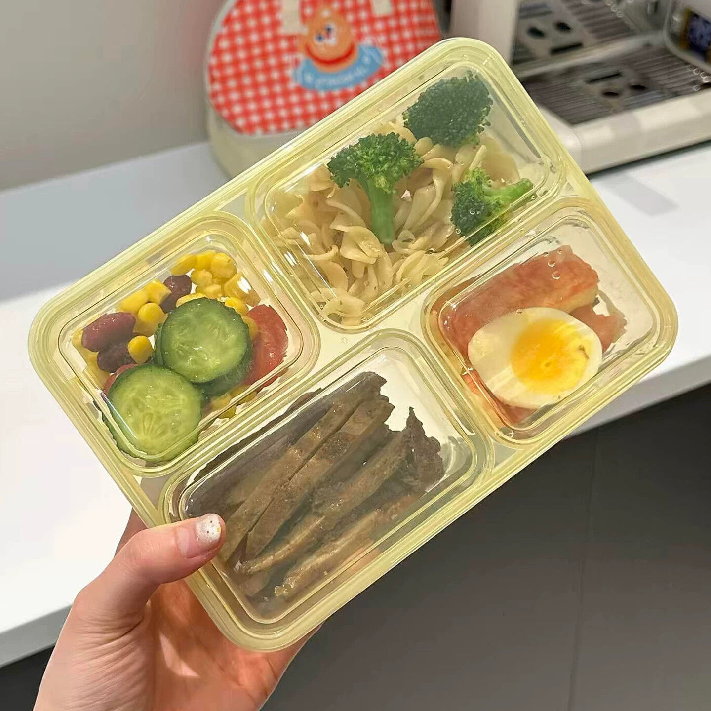 透明分格饭盒可微波炉加热上班族便携便当盒期带饭轻便午餐盒