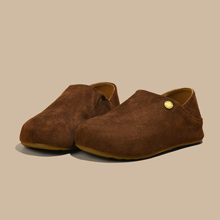 女鞋 Walker 复古百搭透气拼接一脚蹬厚底板鞋 新款 Shop2025秋冬季